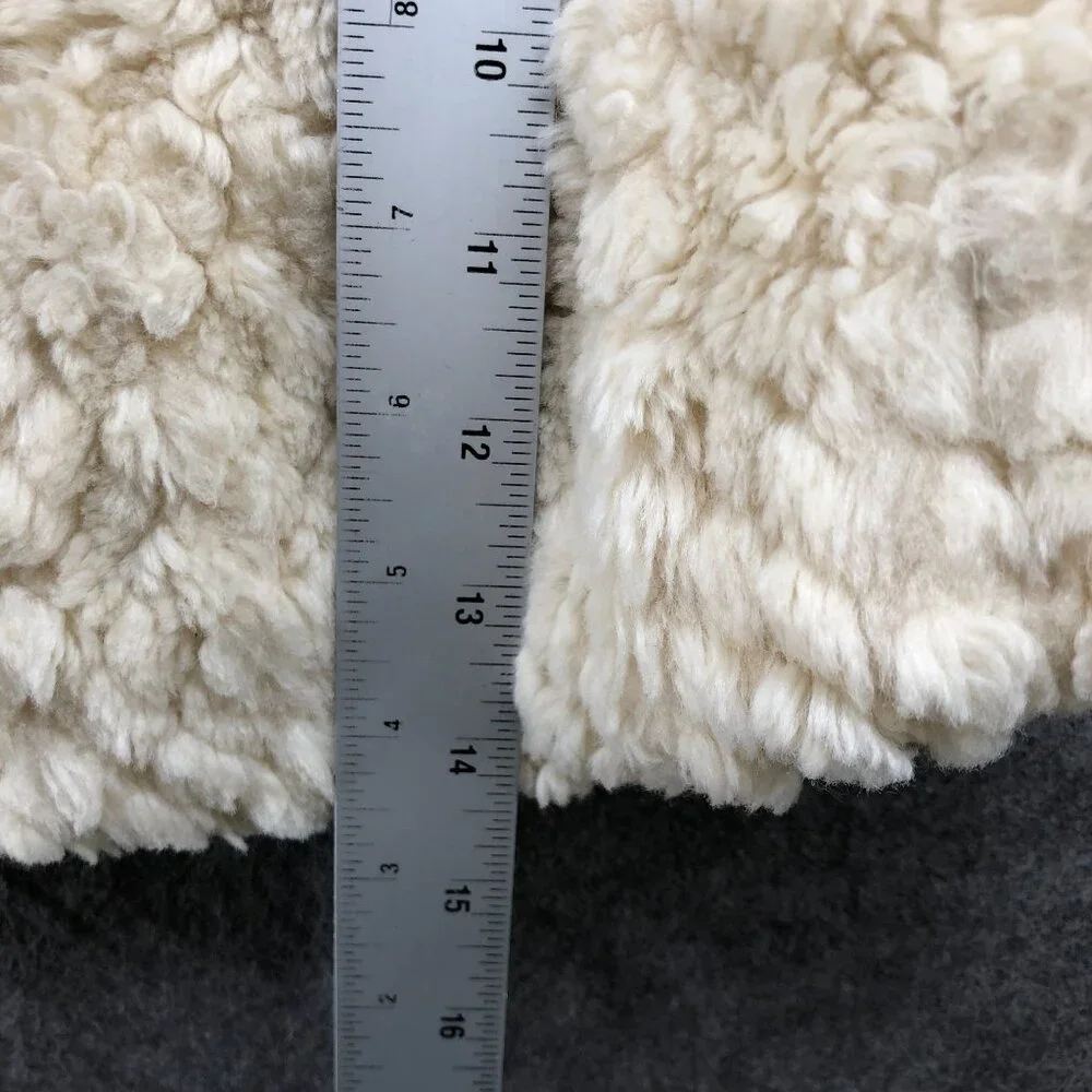 Vintage Old Navy Baby Girls 12-18M Faux Fur Jacket Coat Collared‎ Cream Beige